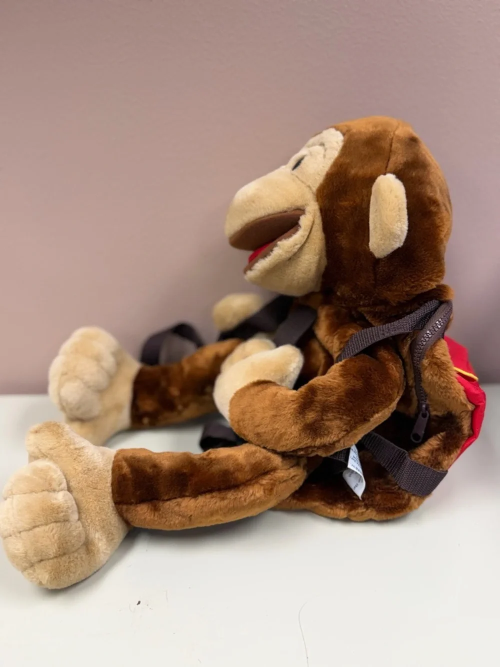 VINTAGE 1995 Wildkin CURIOUS GEORGE PLUSH Monkey PUPPET Zippered BACKPACK F5